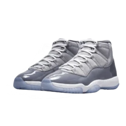 Jordan 11 Retro Cool Grey 2021 (GS), Air Jordan 11 Cool Grey, grade school basketball sneakers, grey and white Jordans, stylish high tops, Nike Air Jordan, classic design, limited edition Jordans, kids' sneaker collection, urban fashion sneakers, Cool Grey colorway, retro sneaker design, Jordan brand shoes, premium materials, iconic Jordans, comfortable fit, streetwear style, collector's edition Jordans, shiny patent leather, durable kids' footwear.