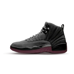 Jordan 12 Retro SP A Ma Maniére Black (W), Air Jordan 12 A Ma Maniére, women's exclusive sneakers, black and burgundy Jordans, stylish high tops, Nike Air Jordan, luxury collaboration, limited edition Jordans, sneaker collection, urban fashion sneakers, premium materials, retro sneaker design, Jordan brand shoes, iconic Jordans, comfortable high tops, streetwear style, collector's edition Jordans, elegant colorway, fashion-forward footwear.