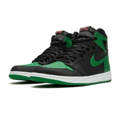 Jordan 1 Retro High Pine Green Black, Air Jordan 1 Pine Green, Retro High sneakers, black and green Jordans, basketball shoes, Nike Air Jordan, stylish high tops, Jordan 1 high tops, sneaker collection, limited edition Jordans, urban fashion sneakers, green and black footwear, retro sneaker design, Jordan brand shoes, athletic lifestyle shoes, iconic Jordans, premium leather sneakers, streetwear style, comfortable high tops.