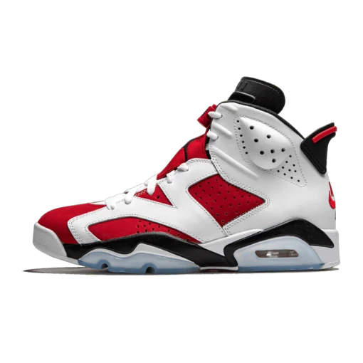 Jordan 6 Retro Carmine, Air Jordan 6 Carmine, red and white Jordans, stylish high tops, Nike Air Jordan, classic basketball shoes, limited edition sneakers, sneaker collection, urban fashion footwear, Carmine colorway, retro sneaker design, Jordan brand shoes, premium materials, iconic Jordans, comfortable high tops, streetwear style, collector's edition Jordans, vibrant colorway, performance footwear.